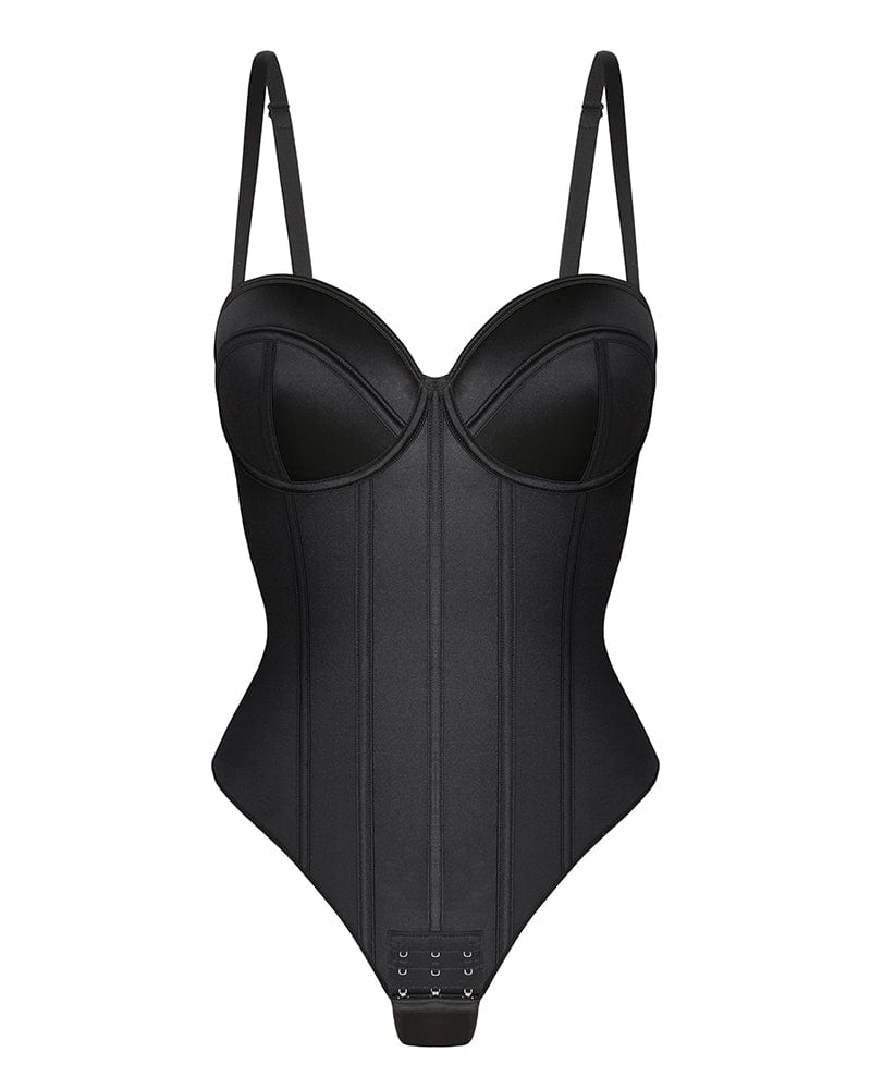 Bare Essentials™ AirSlim® Retro-style Cupped Bra-free Thong Bodysuit
