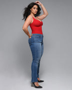Bare Essentials™ Skin Flow™ Zipper Front Thong Bodysuit